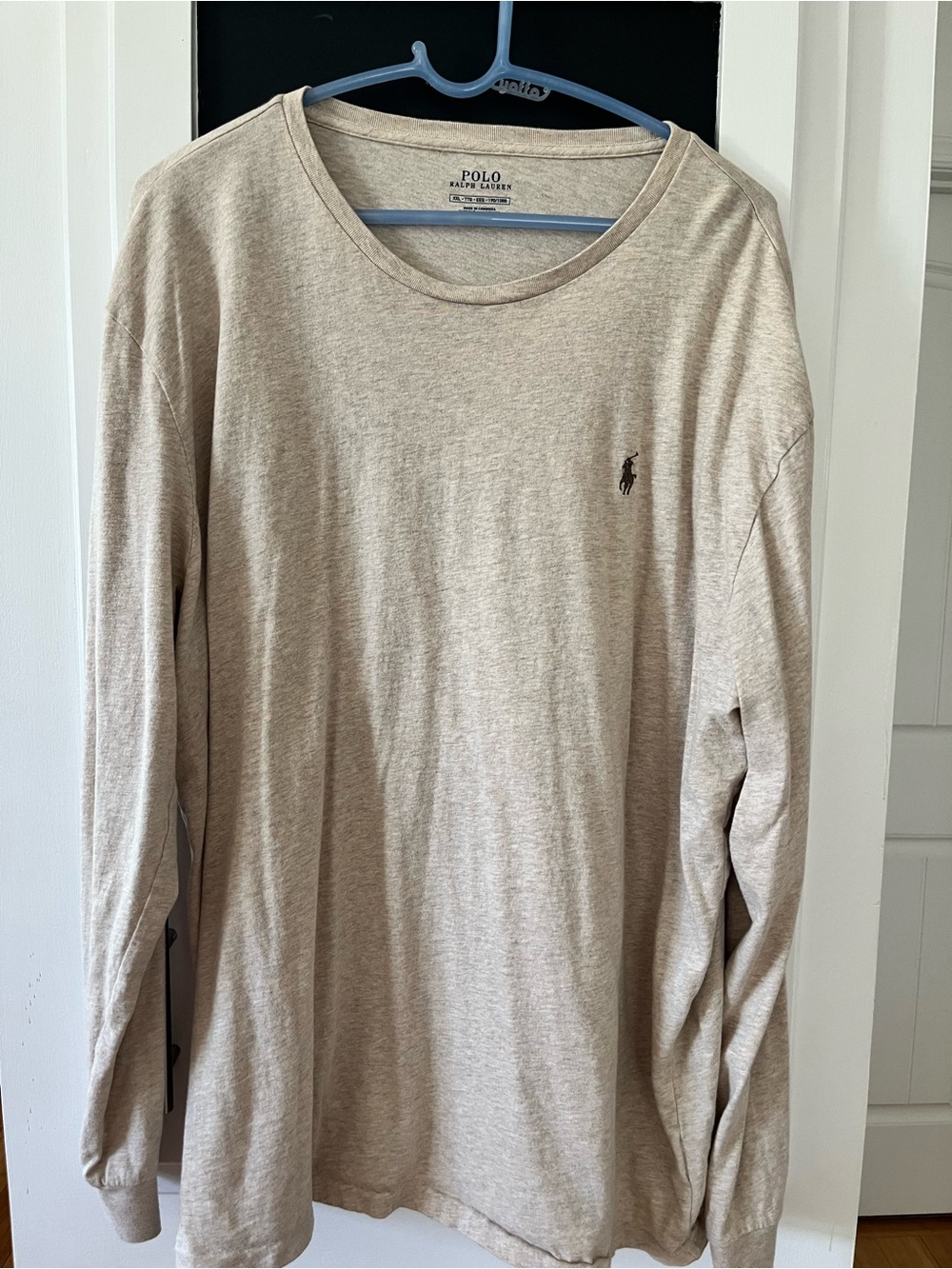 Polo by Ralph Lauren Beige T-Shirt with Navy Print